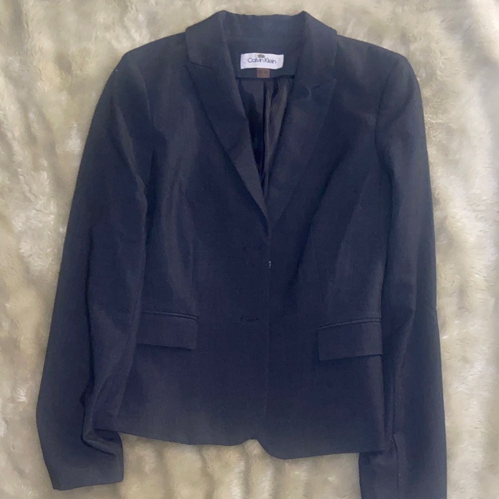 Calvin Klein Black Tailored Single-Button Blazer